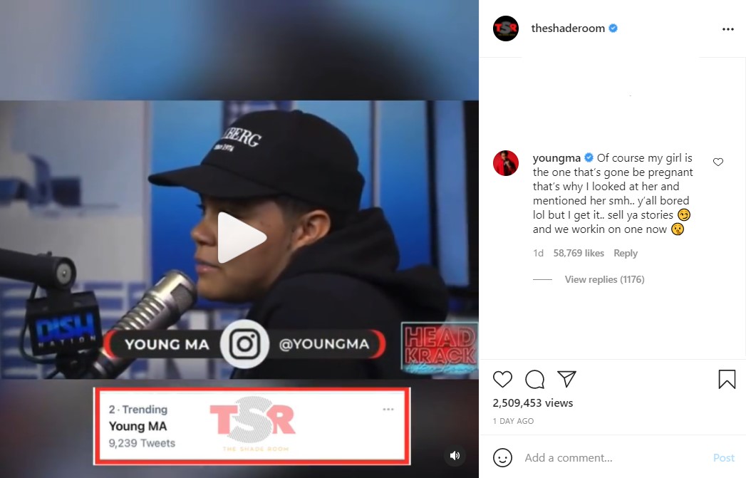 Young M.A's comment on The Shade Room's post